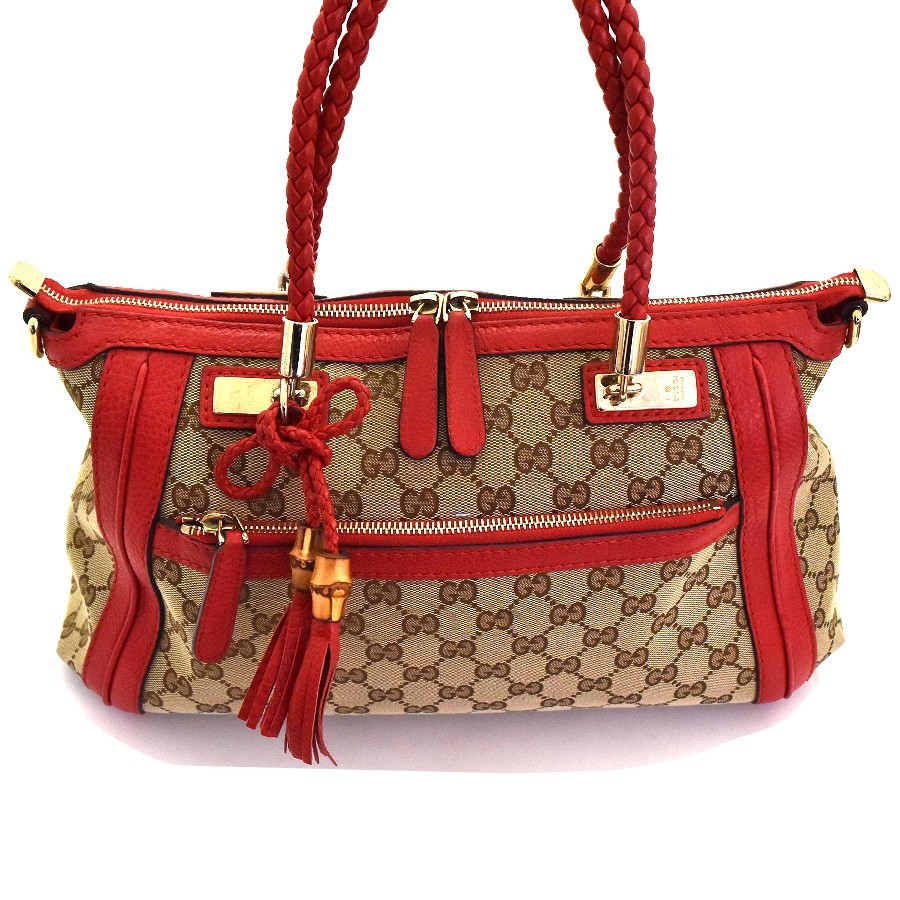 ヤフオク! -「gucci トートバッグ バンブータッセル」(ファッション