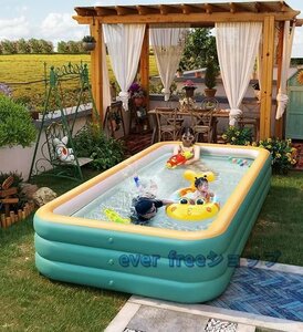  pool home use vinyl pool rectangle air pool pool playing in water large pool child heat countermeasure thickness . leak prevention home outdoors for . garden length 210cm