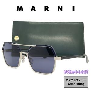 【新品/匿名配送】MARNI マルニ サングラス ME2106S ブルー ホワイト UVカット ダブルブリッジ メンズ レディース イタリア製 ブランド