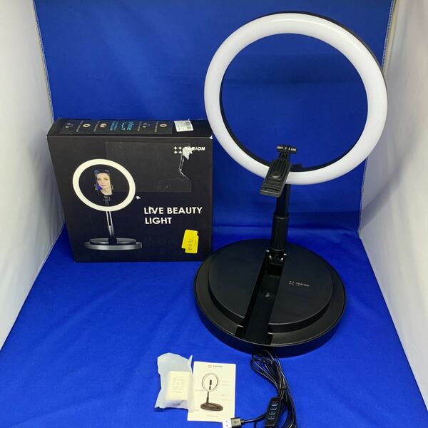 か2 TARION リングライト スタンド一体式 11.4インチ 自撮りライト USBライト 撮影用 LEDライト 三色モード 10段調光 ブラック