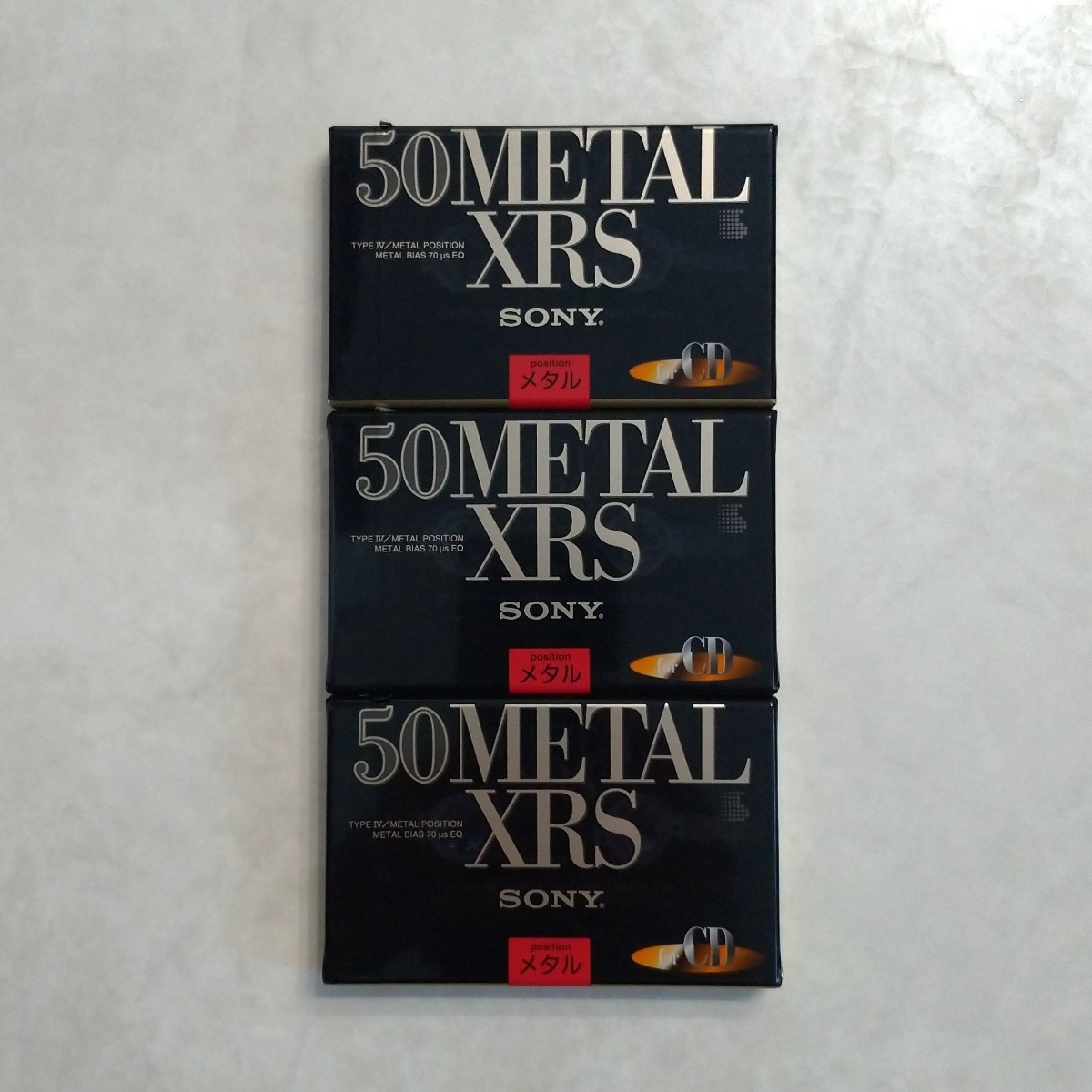 未開封品] SONY カセットテープ METAL XRS 50 (メタルポジション）3本