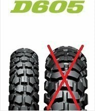 ☆製造年新しい　室内保管　ダンロップ　Buroro D605 　70/100-19M/C 42P（前側）のみ　ＫＬＸ125などに