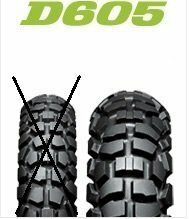 ☆製造年新しい　室内保管　ダンロップ　Buroro D605 4.60-18WTリア（後側）のみ