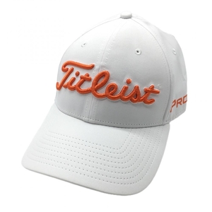 【新品】タイトリスト キャップ 白×オレンジ UPF50+ WICKING ゴルフウェア TITLEIST