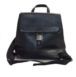  Jean paul (pole) Gaultier JEAN PAUL GAULTIER leather × nylon rucksack black black bag (ma)