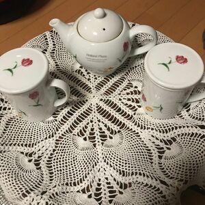 ハーブティーポットとマグカップのセット 茶器