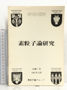 20 素粒子論研究 64巻1号 1981年10月 素粒子論グループ 素粒子論の課題 多重発生の時空発展と高エネルギーハドロン