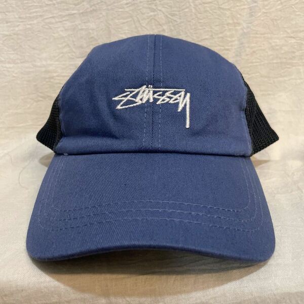 STUSSY ステューシー STOCK LOW PRO TRUCKER CAP サイズF ブルー キャップ 帽子