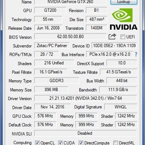 ZOTAC NVIDIA GEFORCE GTX 260 896MB PCI-E 即決! 42_052の画像4