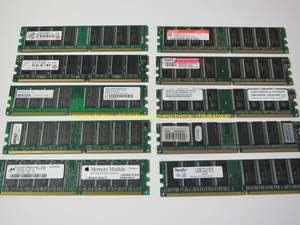 即決 DDR400 PC3200 1GB 10枚 184pin Non ECC