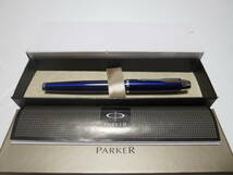 パーカー　PARKER　万年筆　ブルー＆シルバー　極美品！！_画像1