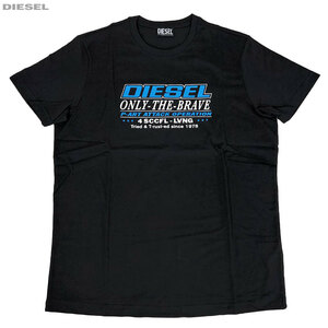 DIESEL ディーゼル 新品 半袖 Tシャツ A02970 RGRAI 9XX サイズL 黒 ブラック クルーネック 並行輸入品 クリックポストで送料無料