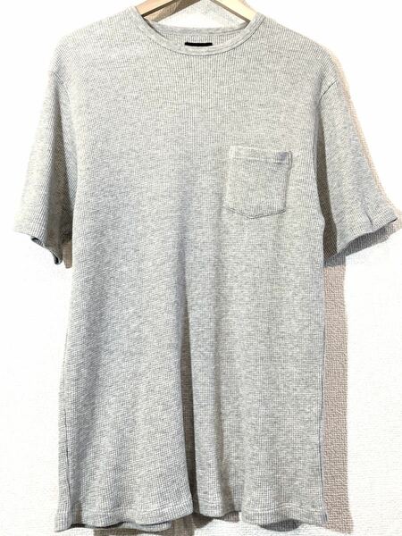 BEAMS★Tシャツ★無地★ワッフル★ビッグシルエット★ストレッチ素材★定価7,000円★ビームス★グレー★灰