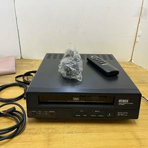 [ Junk ]IN3IX VHS видео кассетная магнитола VCP-9000R внешние размеры 29×32×9.5cm с дистанционным пультом электро- через только проверка *M0272