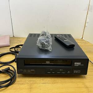 [ Junk ]IN3IX VHS video cassette player VCP-9000R external dimensions 29×32×9.5cm remote control attaching electro- through only verification *M0272