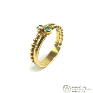 K18 ( jewelry ) emerald × diamond ring 12 number ring 750 Gold 3.5g( used )