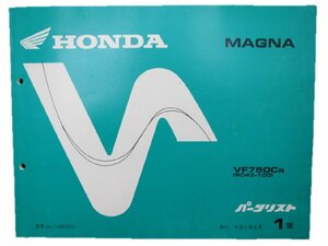 マグナ750 パーツリスト 1版 ホンダ 正規 中古 バイク 整備書 VF750C RC43 整備にどうぞ 車検 パーツカタログ 整備書