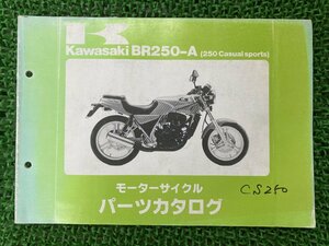 250カジュアルスポーツ パーツリスト カワサキ 正規 中古 バイク 整備書 BR250-A Casual sports KAWASAKI 車検 パーツカタログ 整備書