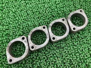 Z400FX muffler flange Kawasaki original used bike parts KZ400E 4 piece set shortage of stock rare goods no cracking chipping vehicle inspection "shaken" Genuine