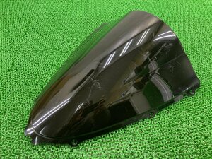 ZZ-R1400 スクリーン 社外 中古 バイク 部品 ZXT40A ZXT40C 06年～11年 ブラックダブルバブルスクリーン 割れ欠け無し ZX-14