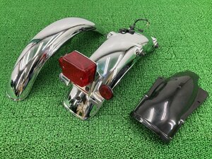 SR400 フェンダーセット 前後 ヤマハ 純正 中古 バイク 部品 美品 SR500 コケキズ無し テールランプ・リフレクター付き そのまま使える