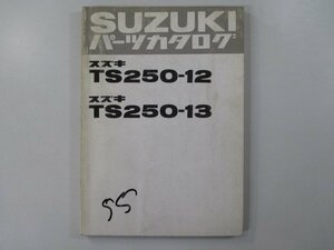 TS250 パーツリスト スズキ 正規 中古 バイク TS250-12 TS250-13 TS2504-38203～ 41906～整備に役立つ ef 車検 パーツカタログ