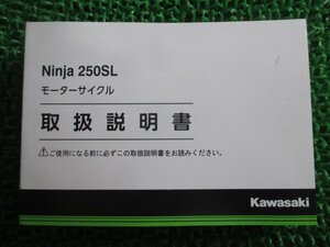 ニンジャ250SL 取扱説明書 1版 カワサキ 正規 中古 バイク 整備書 Ninja BX250AF cg 車検 整備情報