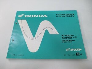 トランザルプ400V 600V パーツリスト 2版 ホンダ 正規 中古 バイク 整備書 ND06 PD06 XL400V 600V ND06-1000～