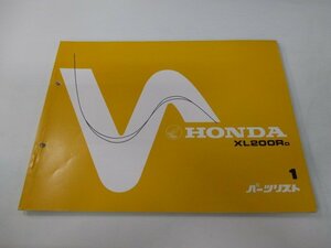 XL200R パーツリスト 1版 ホンダ 正規 中古 バイク 整備書 MD06 MD06E XL200RD ev 車検 パーツカタログ 整備書