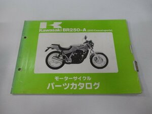 250カジュアルスポーツ パーツリスト カワサキ 正規 中古 バイク 整備書 BR250-A1整備に fK 車検 パーツカタログ 整備書