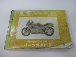 ZZ-R250 パーツリスト カワサキ 正規 中古 バイク ’90-94 EX250-H1 EX250-H2 EX250-H3 EX250-H4 EX250-H5 車検 パーツカタログ