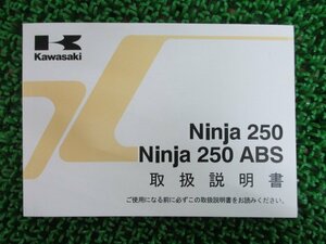 Ninja250R 取扱説明書 カワサキ 正規 中古 バイク 整備書 EX250LD MD 愛車のお供に 2 車検 整備情報