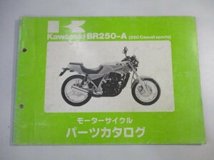 250カジュアルスポーツ パーツリスト カワサキ 正規 中古 バイク 整備書 BR250-A1整備に fK 車検 パーツカタログ 整備書