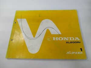 XL200R パーツリスト 1版 ホンダ 正規 中古 バイク 整備書 MD14-1000001～ id 車検 パーツカタログ 整備書