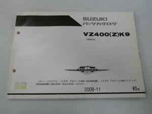 ブルバード400 パーツリスト 1版 スズキ 正規 中古 バイク 整備書 VZ400K9 VZ400ZK9 VK57A-100001～ GQ 車検 パーツカタログ 整備書