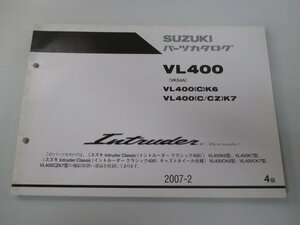 イントルーダークラッシック400 パーツリスト 4版 スズキ 正規 中古 バイク 整備書 VK54A VL400 C K6 VL400 C