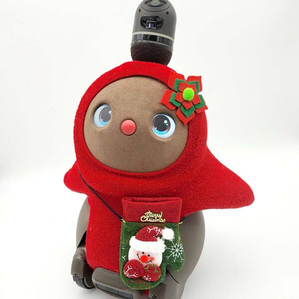 ラボット LOVOT ラボットのアクセサリー クリスマス手袋ポーチ+お花飾りセット (サンタクロース)