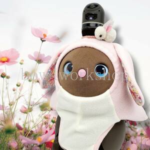 ラボット LOVOT ラボットの服ハンドメイド リバティーウサギちゃんボディースーツ(ピンク）