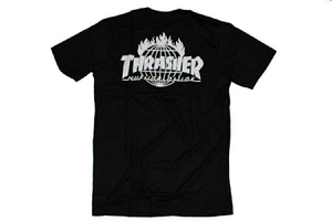 スラッシャー（THRASHER）・スケーター系Ｔシャツ・新品・入荷・Ｌサイズ・黒・格安特価：②