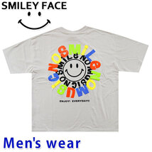 スマイル ニコちゃん 半袖 Tシャツ メンズ ワイド SMILE グッズ 12325048 Lサイズ BE(ベージュ)_画像1