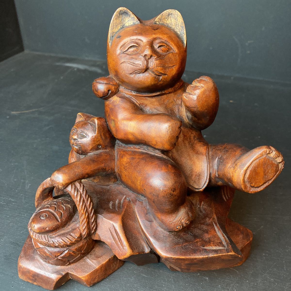 ヤフオク! -「猫 木彫り」(アンティーク、コレクション) の落札相場
