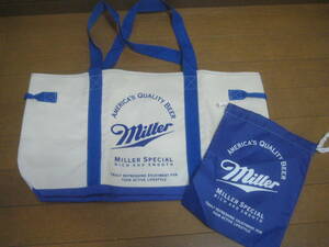 ☆未使用品 Miller ミラー ビール トートバッグ ナイロンバッグセット ☆