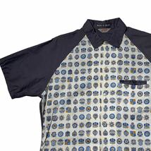 希少 60s ビンテージ BUD BERMA 総柄 切り替え 半袖シャツ 襟芯あり ラグランスリーブ 1960年代_画像1