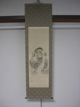 七福神の掛け軸2枚（166㎝×46㎝）木製木箱付_画像1