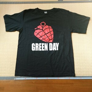 グリーンデイ GREEN DAY Tシャツ アメリカン イディオット ロゴ American Idiot 半袖Tシャツ 美品 GTS製 パンク バンド tシャツ サイズL