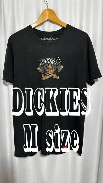 DICKIES ディッキーズ プリントTシャツ M size バックプリント US古着 ブラック