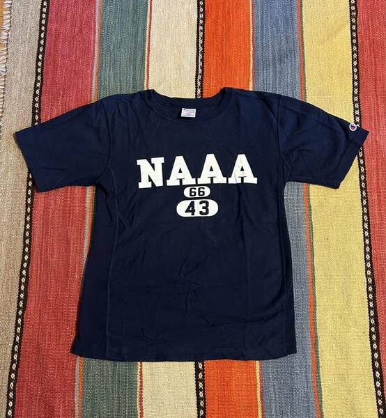 ②CHAMPION REVERSE WEAVE チャンピオン　リバースウェーブ　Tシャツ　 紺色　ネイビー L NAAA リバースウィーブ