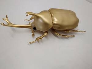  rhinoceros beetle BIG Bick figure insect Gold 