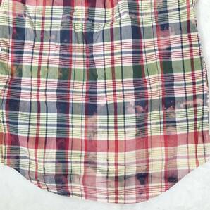 WS0079 Ralph Lauren ラルフ ローレン 子供用シャツ 半袖 かわいい 130cm 男女兼用 マルチカラー チェック柄 綿100% USED キュート の画像9