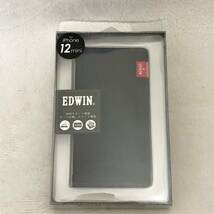 WS0098 未使用 EDWIN（エドウィン） 開閉サポート付き シンプル iPhon 手帳ケース マグネット 簡易スタンド機能付き カードポケット_画像1